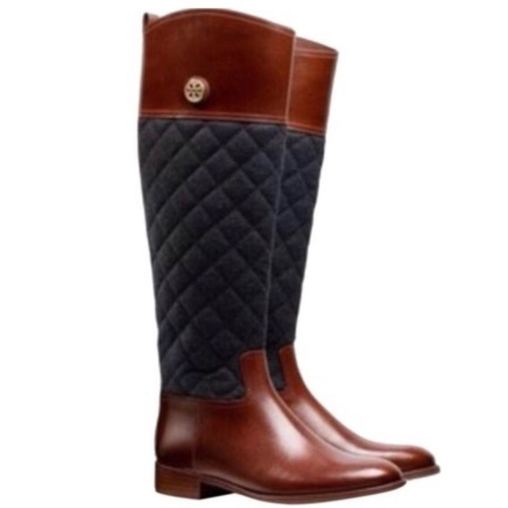 TORY BURCH ROSALIE Quilted Riding Boots